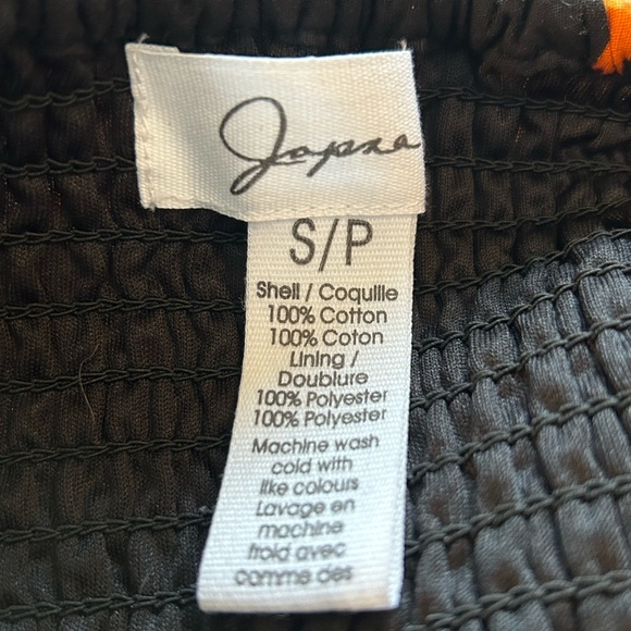 Japna NWT Black Floral Puff Sleeve Midi Dress Size Small Cottagecore Romantic - Picture 4 of 11